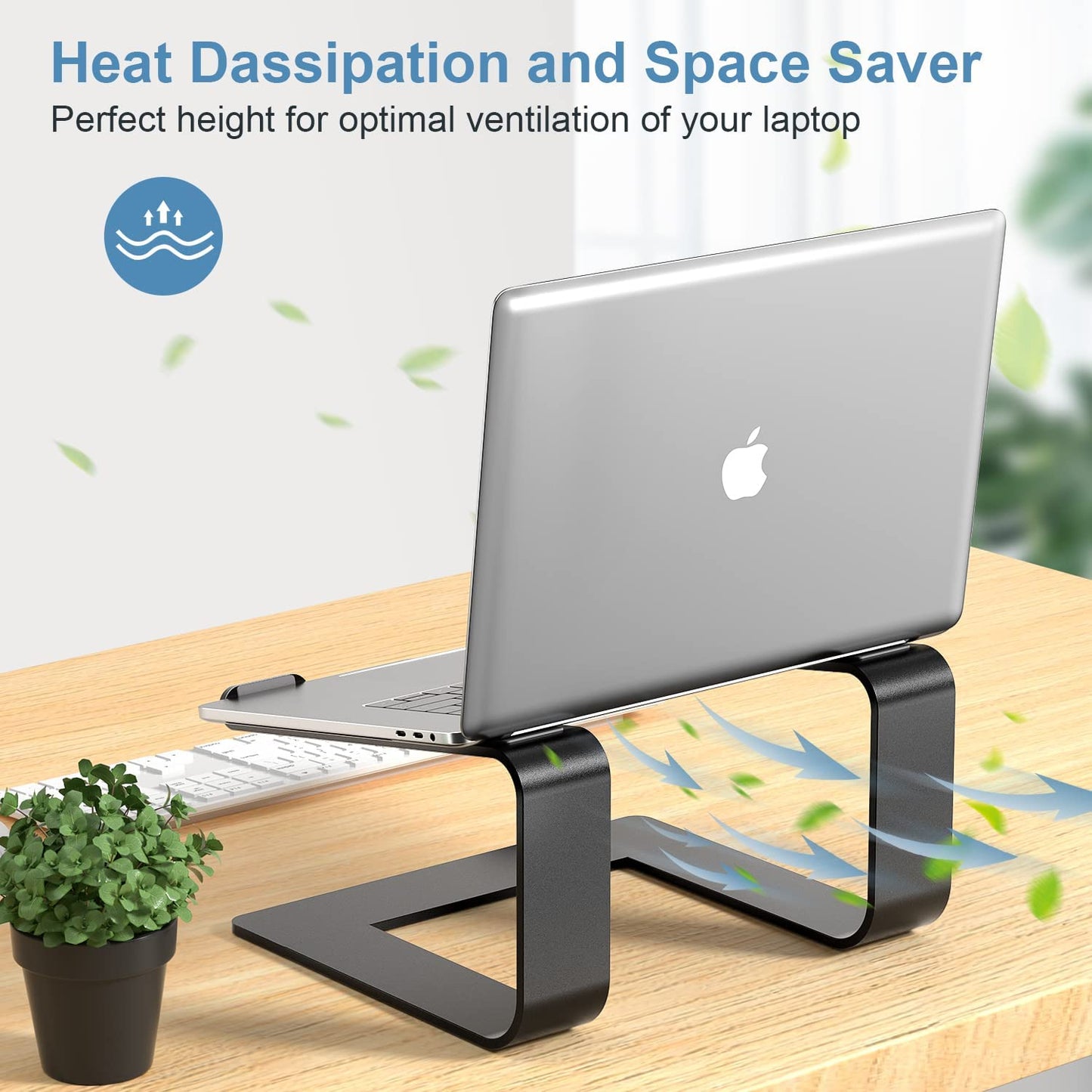 Heat Dassipation and Space saver | Pericat LS01 Detachable Laptop Stand - Black