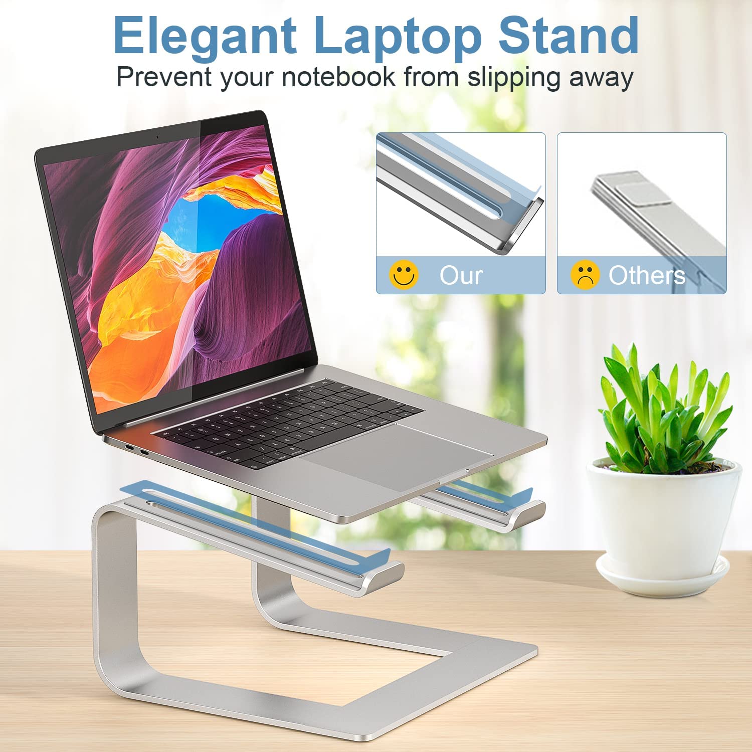 Pericat LS01 Elegant Laptop Stand - Silver