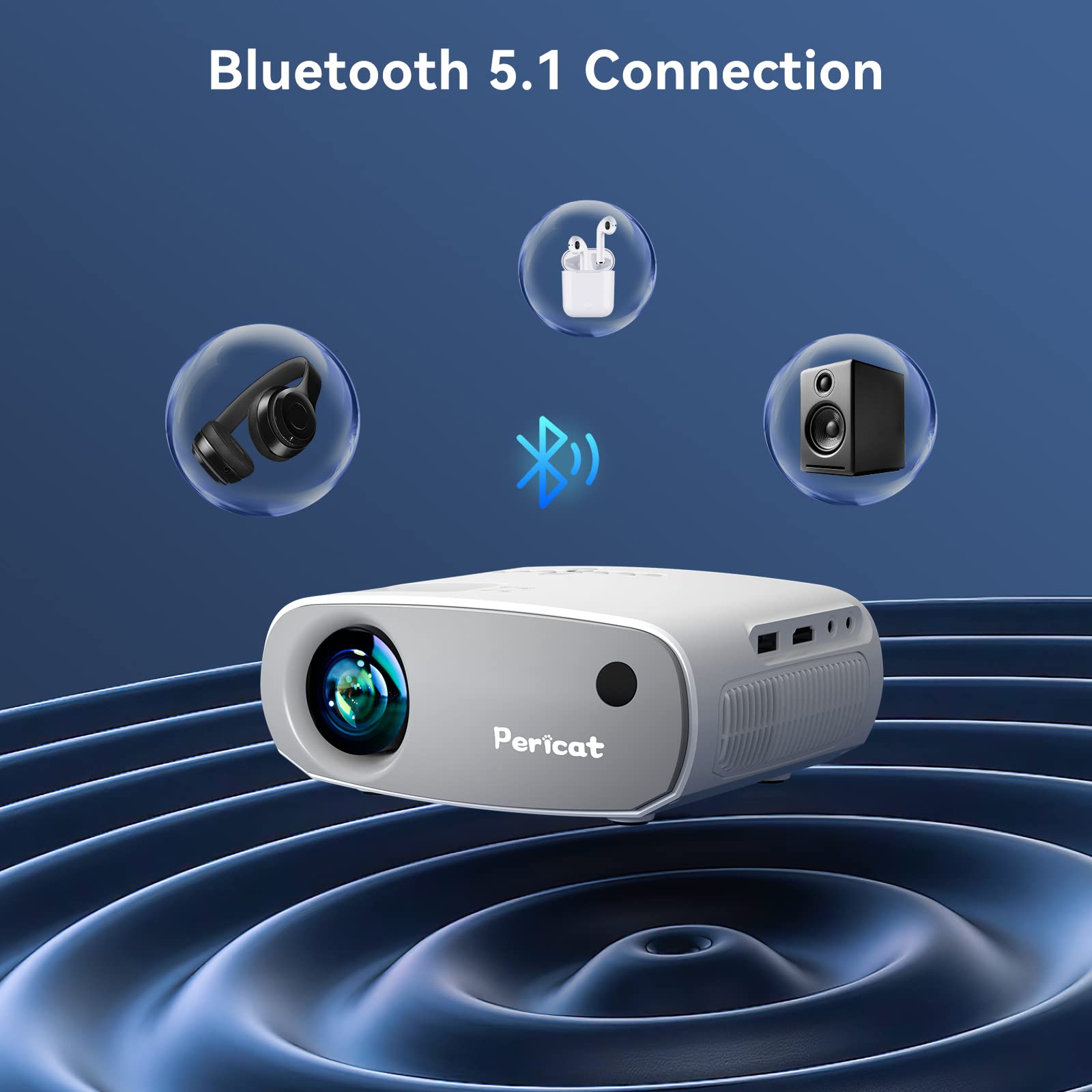 プロジェクター wifi接続 Bluetooth6.0機能 ホームシアター 新品 送料